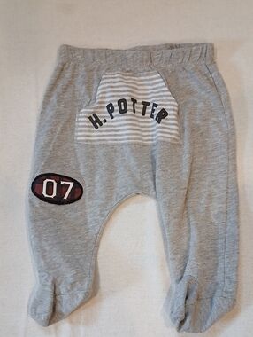 H. Potter Gray Baby Sweatpants with Footies